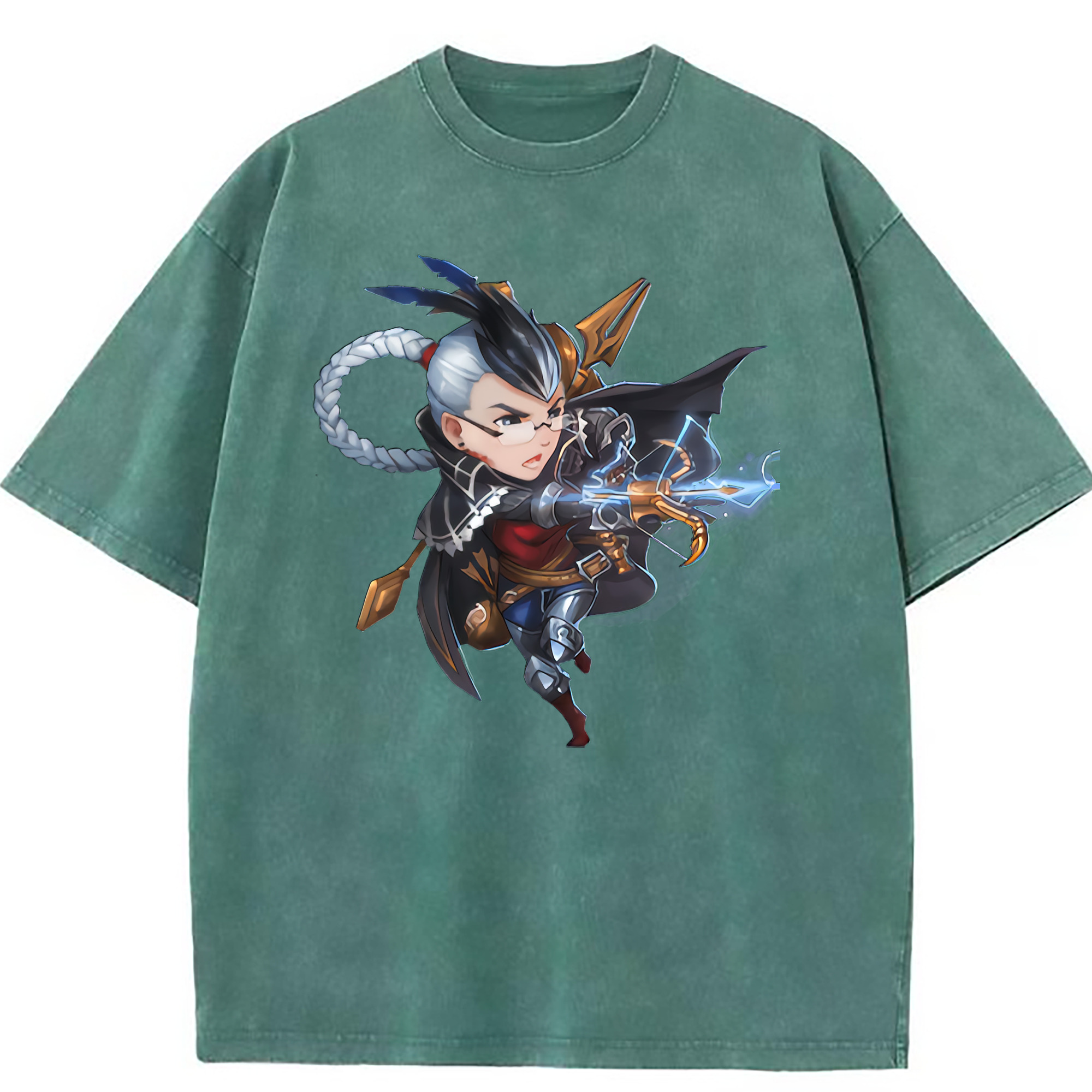 （画像用） リーグ・オブ・レジェンド League of Legends LOL 綿100% ヴィンテージ風 半袖Tシャツ（フロントプリント）